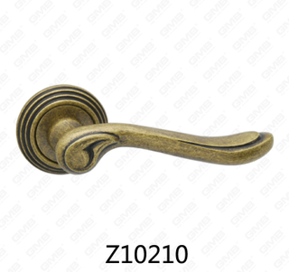 Maniglia per porta con rosetta in alluminio e lega di zinco in zama con rosetta rotonda (Z10210)