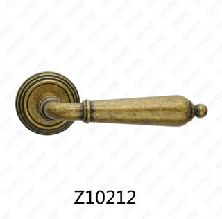 Maniglia per porta con rosetta in alluminio e lega di zinco in zama con rosetta rotonda (Z10212)