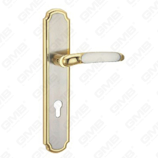 Manico della porta tirare la maniglia hardware della porta in legno manico della porta della porta sulla piastra per il blocco a mortasa tramite zinco o maniglia della piastra della porta in acciaio (ZL90759-SN e GPB)