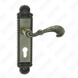 Manico della porta tirare la maniglia hardware della porta in legno manico della porta della porta sulla piastra per il blocco a mortasa tramite in lega di zinco o maniglia della piastra della porta in acciaio (ZM41575-dab)