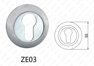 Rosone tondo per maniglia per porta in alluminio in lega di zinco Zama (ZE03)