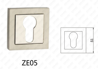 Rosetta quadrata per maniglia per porta in alluminio in lega di zinco Zama (ZE05)