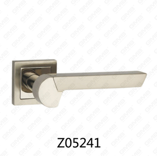 Maniglia per porta con rosetta in alluminio e lega di zinco in zama con rosetta rotonda (Z05241)