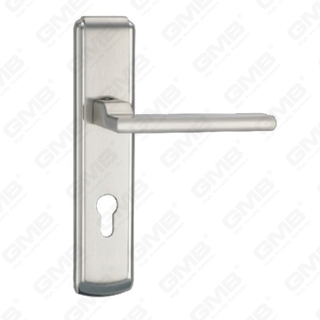 Maniglia della porta Tirare la maniglia della porta in legno Hardware maniglia della porta della serratura sulla piastra per serratura da infilare dalla maniglia della piastra della porta in lega di zinco o acciaio (ZM83848-K)