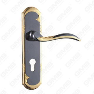 Manico della porta tirare la maniglia hardware della porta in legno manico della porta sulla piastra per il blocco a mortasa tramite in lega di zinco o maniglia della piastra della porta in acciaio (ZM83238-HG)