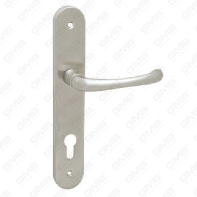 Maniglia per porta in alluminio ossigenato su piastra maniglia per porta (215B)