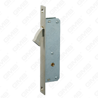 Serratura per porta in alluminio ad alta sicurezza Serratura stretta con foro per chiave a croce Serratura a gancio per porta scorrevole (6025S)