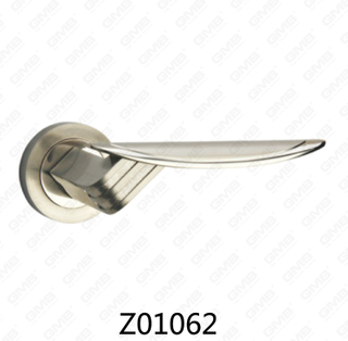 Maniglia per porta con rosetta in alluminio e lega di zinco in zama con rosetta rotonda (Z01062)