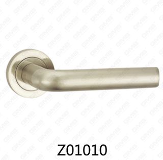 Maniglia per porta con rosetta in alluminio e lega di zinco in zama con rosetta rotonda (Z01010)