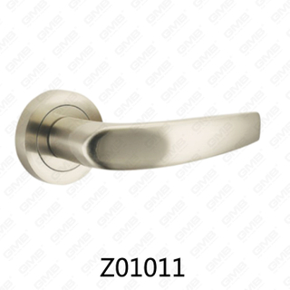 Maniglia per porta con rosetta in alluminio e lega di zinco in zama con rosetta rotonda (Z01011)