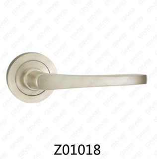 Maniglia per porta con rosetta in alluminio e lega di zinco in zama con rosetta rotonda (Z01018)