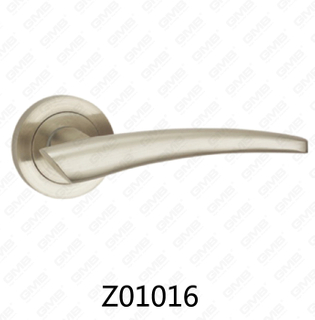 Maniglia per porta con rosetta in alluminio e lega di zinco in zama con rosetta rotonda (Z01016)