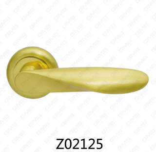 Maniglia per porta con rosetta in alluminio e lega di zinco in zama con rosetta rotonda (Z02125)