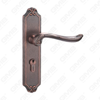 Manico della porta tirare la maniglia hardware della porta in legno maniglia porta della porta sulla piastra per il blocco a mortasa tramite in lega di zinco o maniglia della piastra della porta in acciaio (ZM40378-DAC)