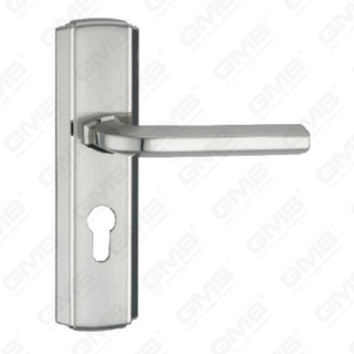 Manico della porta tirare la maniglia hardware della porta in legno manico della serratura sulla piastra per il blocco a mortasa tramite in lega di zinco o maniglia della piastra della porta in acciaio (ZM64110-K)