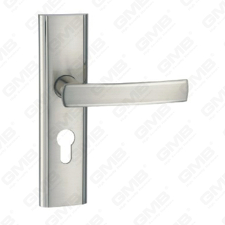 Manico della porta tirare la maniglia hardware della porta in legno manico della serratura sulla piastra per il blocco a mortasa tramite in lega di zinco o maniglia della piastra della porta in acciaio (ZM60530-K)