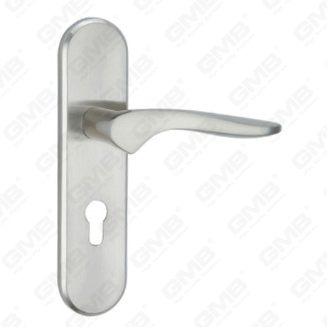 Manico della porta tirare la maniglia hardware della porta in legno manico della serratura sulla piastra per il blocco a mortasa tramite in lega di zinco o maniglia della piastra della porta in acciaio (CM582-C18-K)