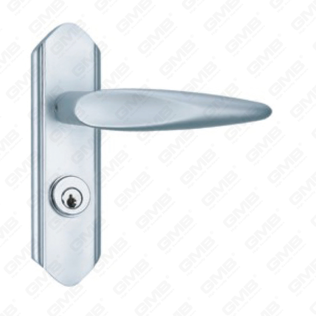 Maniglia per porta in alluminio ossigenato su maniglia per porta piastra piastra (G376-G57)