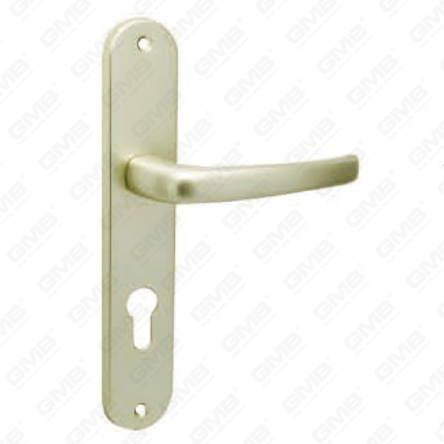 Maniglia per porta in alluminio ossigenato su piastra maniglia per porta (8806)