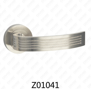 Maniglia per porta con rosetta in alluminio e lega di zinco in zama con rosetta rotonda (Z01041)