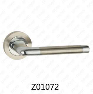 Maniglia per porta con rosetta in alluminio e lega di zinco in zama con rosetta rotonda (Z01072)