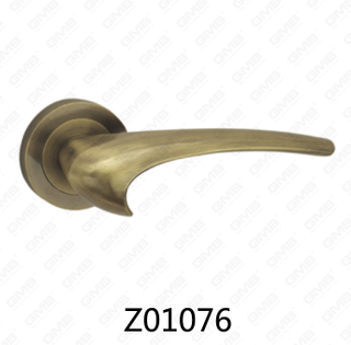 Maniglia per porta con rosetta in alluminio e lega di zinco in zama con rosetta rotonda (Z01076)