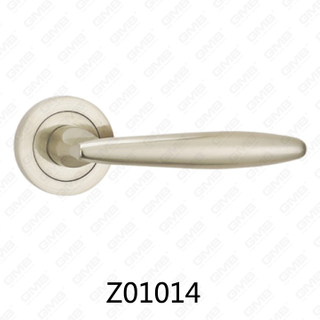 Maniglia per porta con rosetta in alluminio e lega di zinco in zama con rosetta rotonda (Z01014)