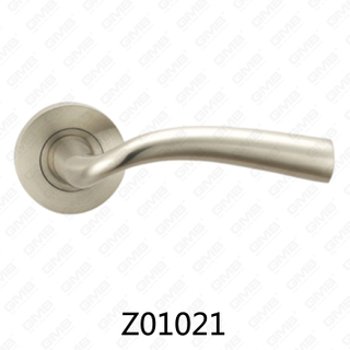 Maniglia per porta con rosetta in alluminio e lega di zinco in zama con rosetta rotonda (Z01021)