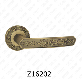 Maniglia per porta con rosetta in alluminio e lega di zinco in zama con rosetta rotonda (Z16202)