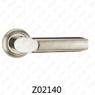 Maniglia per porta con rosetta in alluminio e lega di zinco in zama con rosetta rotonda (Z02140)
