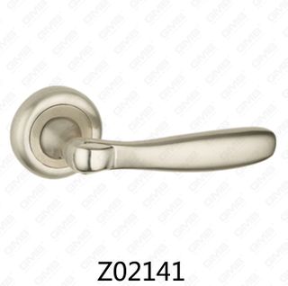 Maniglia per porta con rosetta in alluminio e lega di zinco in zama con rosetta rotonda (Z02141)
