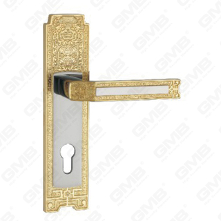 Manico della porta tirare la maniglia hardware della porta in legno manico della porta della porta sulla piastra per il blocco a mortasa tramite in lega di zinco o maniglia della piastra della porta in acciaio (ZM862B32-HG)