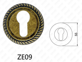 Rosone tondo per maniglia per porta in alluminio in lega di zinco Zama (ZE09)