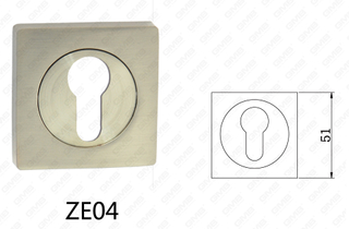 Rosetta quadrata per maniglia per porta in alluminio in lega di zinco Zama (ZE04)