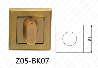 Bocchetta quadrata per maniglia per porta in alluminio in lega di zinco Zama (Z05-BK07)