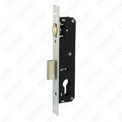 Serratura per porta in alluminio ad alta sicurezza Chiusura a rullo con foro per cilindro Serratura stretta Corpo serratura frontale in alluminio (AL720R)