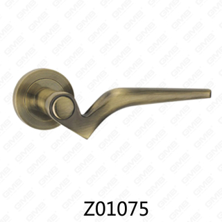 Maniglia per porta con rosetta in alluminio e lega di zinco in zama con rosetta rotonda (Z01075)