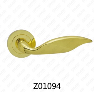 Maniglia per porta con rosetta in alluminio e lega di zinco in zama con rosetta rotonda (Z01094)