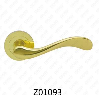 Maniglia per porta con rosetta in alluminio e lega di zinco in zama con rosetta rotonda (Z01093)