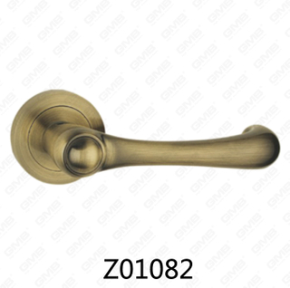 Maniglia per porta con rosetta in alluminio e lega di zinco in zama con rosetta rotonda (Z01082)