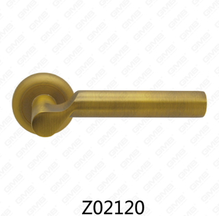 Maniglia per porta con rosetta in alluminio e lega di zinco in zama con rosetta rotonda (Z02120)