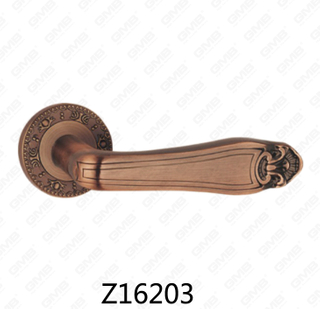 Maniglia per porta con rosetta in alluminio e lega di zinco in zama con rosetta rotonda (Z16203)