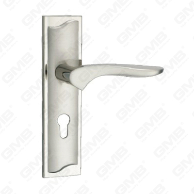 Manico della porta tirare la maniglia hardware della porta in legno manico della porta sulla piastra per il blocco a mortasa tramite in lega di zinco o maniglia della piastra della porta in acciaio (ZM58918-K)