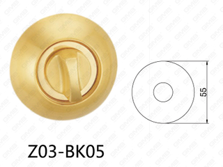 Bocchetta rotonda della maniglia della porta di alluminio della lega di zinco della zama (Z01-BK05)