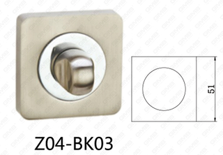 Bocchetta quadrata per maniglia per porta in alluminio in lega di zinco Zama (Z04-BK03)