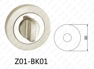 Bocchetta rotonda della maniglia della porta di alluminio della lega di zinco della zama (Z01-BK01)