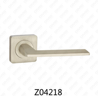 Maniglia per porta con rosetta in alluminio e lega di zinco in zama con rosetta rotonda (Z04218)