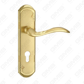 Manico della porta tirare la maniglia hardware della porta in legno manico della porta della porta sulla piastra per il blocco a mortasa tramite zinco o maniglia della piastra della porta in acciaio (GPB ZM83238-GSB)