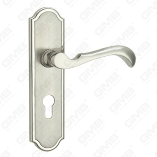 Manico della porta tirare la maniglia hardware della porta in legno manico della porta sulla piastra per il blocco a mortasa tramite in lega di zinco o maniglia della piastra della porta in acciaio (CM591-C08-K)