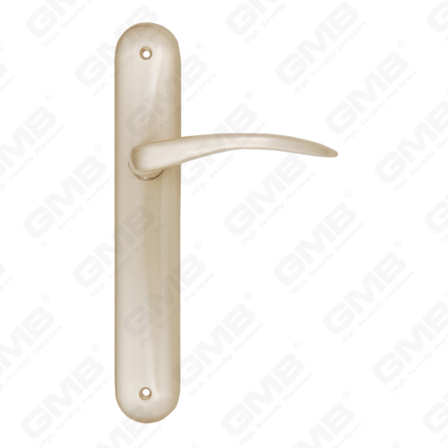 Maniglie in ottone Maniglia per porta in legno Hardware Maniglia per porta su piastra per serratura da infilare (B-PM100.92-SN)